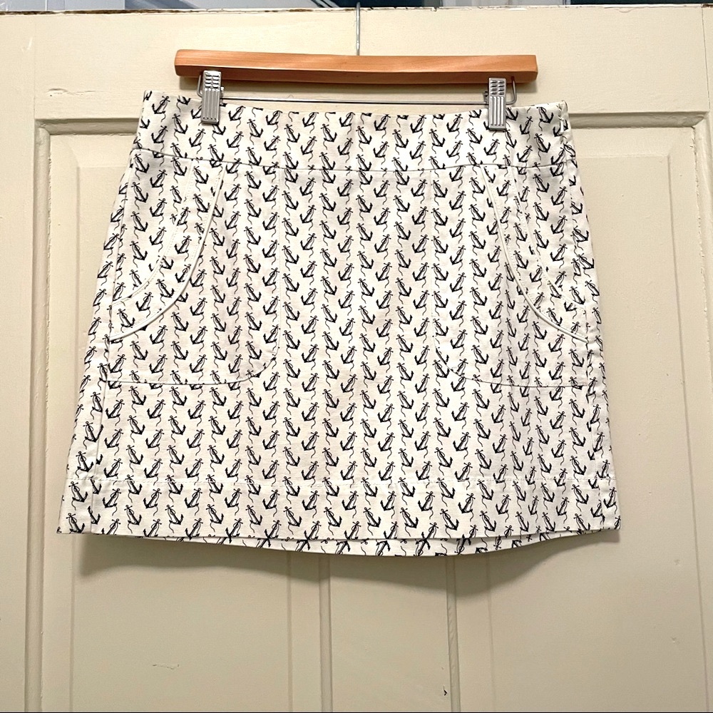 ⚓️B&W Anchor skirt by J Crew Sz 8⚓️